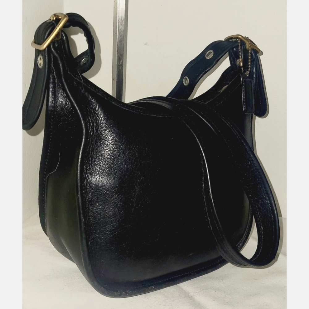 Coach 9950 Vtg Janice Legacy Black Leather Crossbody